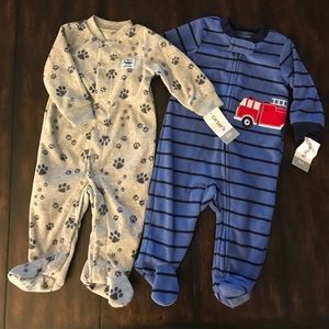 Set of 2 Carters fleece sleepers